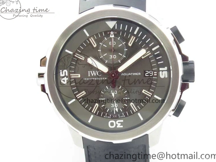 MIROTIME 0218 Aquatimer Chrono IW376803 V6F 1:1 Best Edition Gray Dial on Rubber Strap A FlexibleFit 7153